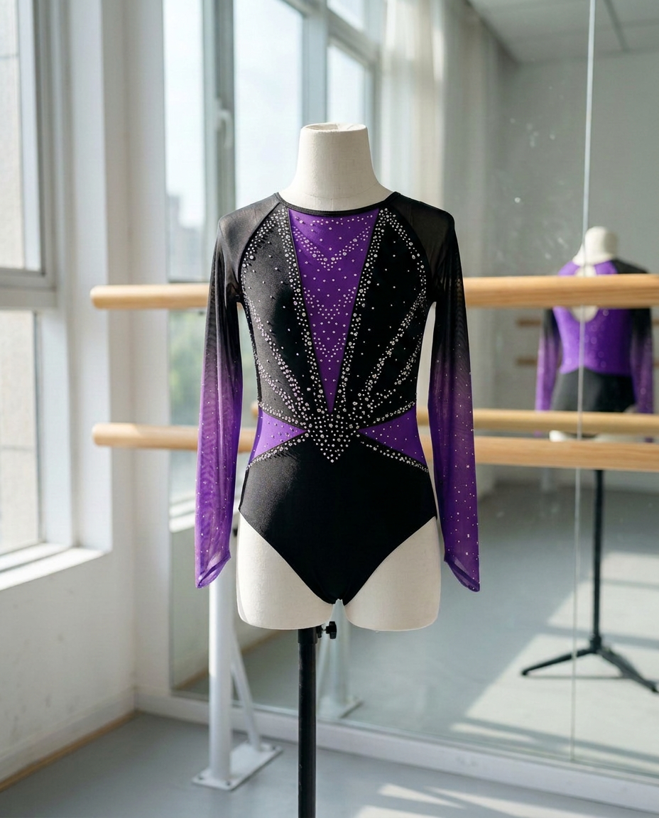 Stella Sparkle Competition Leotard – Shiny Rhinestone Bodysuit