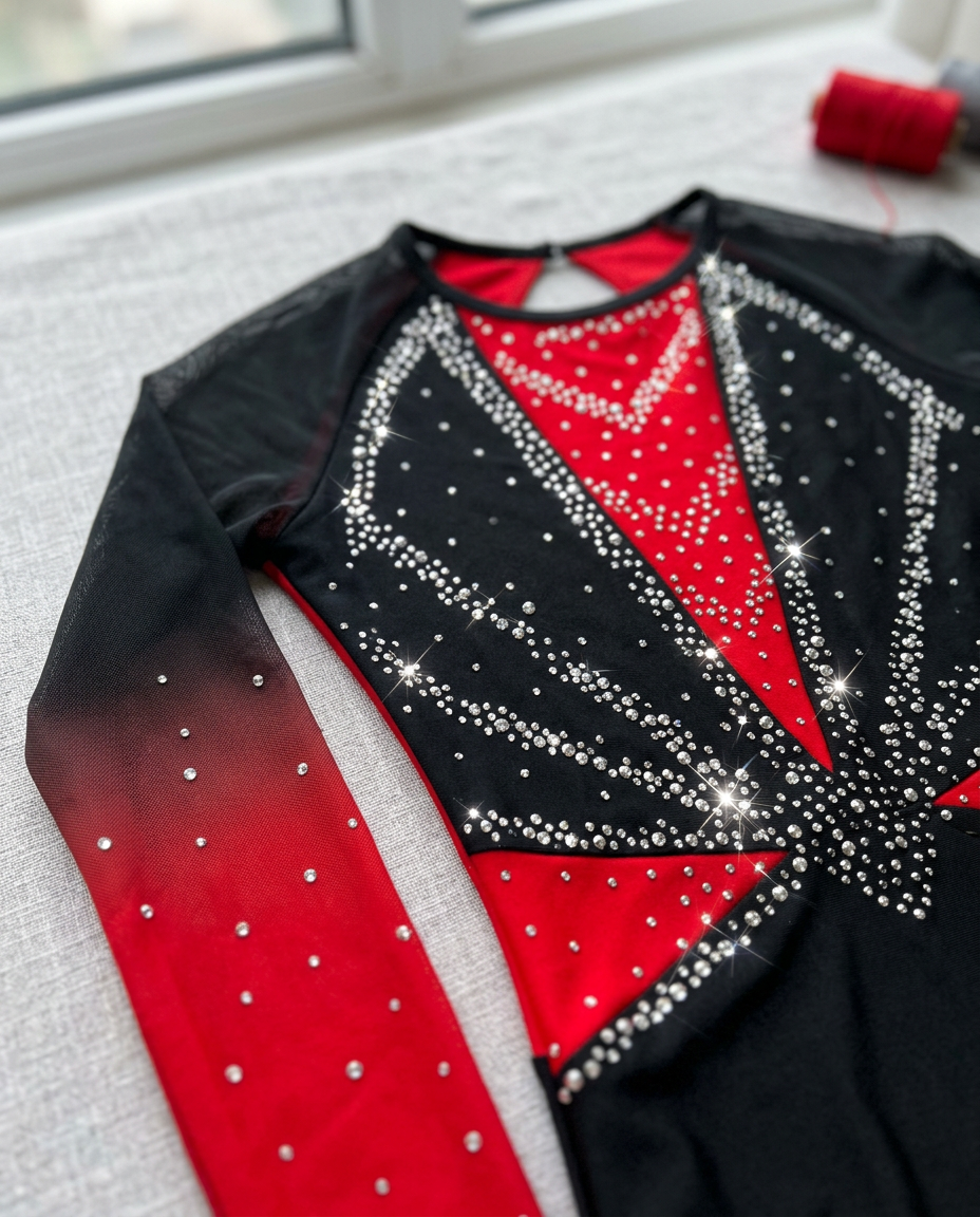 Stella Sparkle Competition Leotard – Shiny Rhinestone Bodysuit