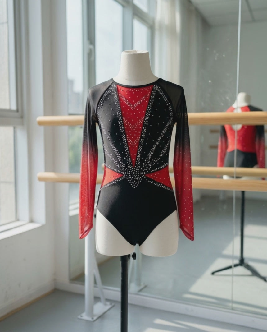 Stella Sparkle Competition Leotard – Shiny Rhinestone Bodysuit